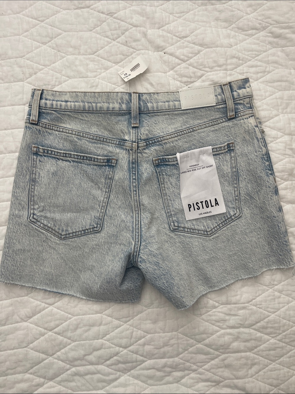 pistola Light Blue Faded Denim Cutoff Shorts